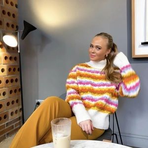 Zara colorful knit sweater
